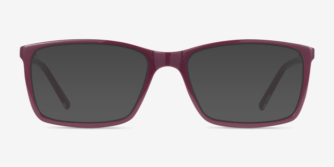 Sterling Burgundy PlastiqueMontures de lunettes de vue d'EyeBuyDirect, Avec des Verres Teintés