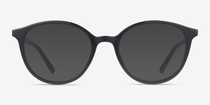 Adrian Noir PlastiqueMontures de lunettes de vue d'EyeBuyDirect, Avec des Verres Teintés