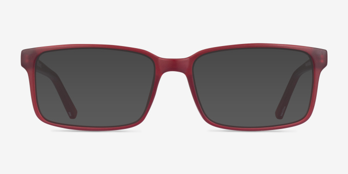 Apex Red PlasticEyeglass Frames from EyeBuyDirect, with Tinted Lenses