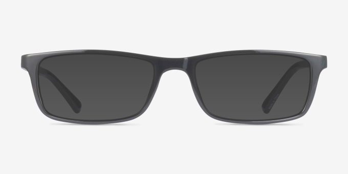Bay Gray PlasticEyeglass Frames from EyeBuyDirect, with Tinted Lenses