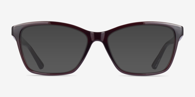 Marlowe Rouge PlastiqueMontures de lunettes de vue d'EyeBuyDirect, Avec des Verres Teintés