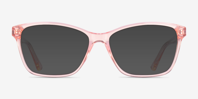 Marlowe Pink PlasticEyeglass Frames from EyeBuyDirect, with Tinted Lenses