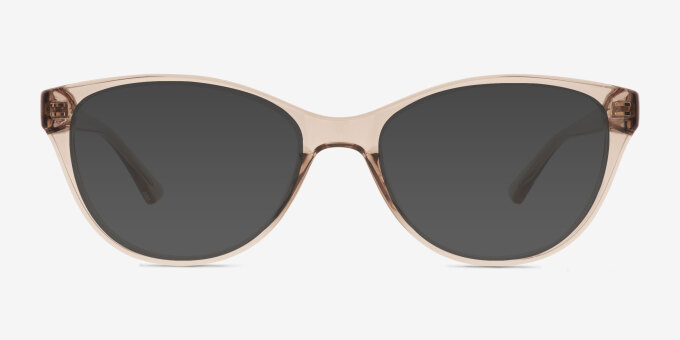 Camille Clear Brown PlasticEyeglass Frames from EyeBuyDirect, with Tinted Lenses