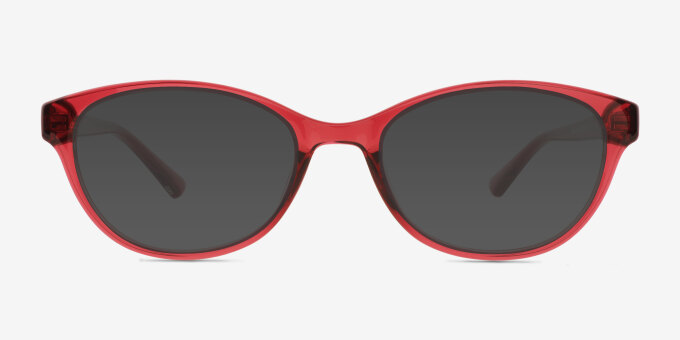 Cecilia Framboise PlastiqueMontures de lunettes de vue d'EyeBuyDirect, Avec des Verres Teintés