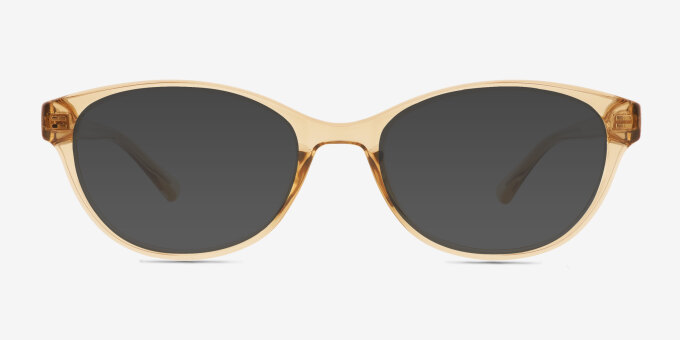 Cecilia Clear Brown PlasticEyeglass Frames from EyeBuyDirect, with Tinted Lenses