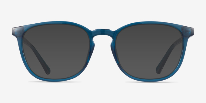 Chandler Bleu PlastiqueMontures de lunettes de vue d'EyeBuyDirect, Avec des Verres Teintés