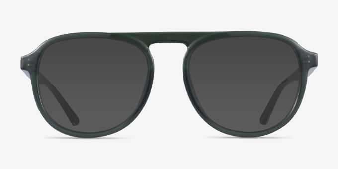 Brooklyn Green PlasticEyeglass Frames from EyeBuyDirect, with Tinted Lenses