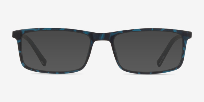 Bowen Blue Tortoise PlastiqueMontures de lunettes de vue d'EyeBuyDirect, Avec des Verres Teintés