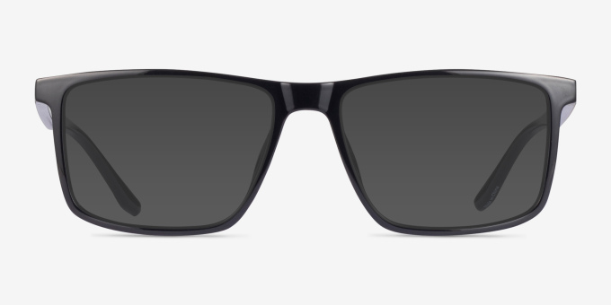 Corin Black PlasticEyeglass Frames from EyeBuyDirect, with Tinted Lenses