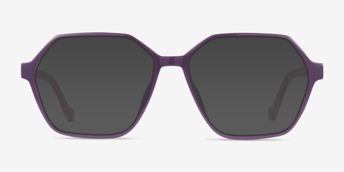 Drew Violet PlastiqueMontures de lunettes de vue d'EyeBuyDirect, Avec des Verres Teintés