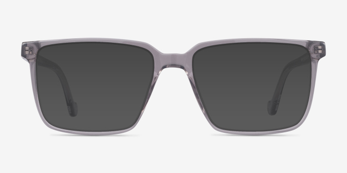 Duke Gray PlasticEyeglass Frames from EyeBuyDirect, with Tinted Lenses
