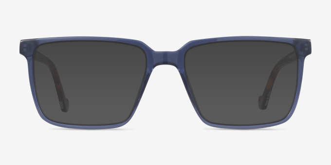 Duke Bleu PlastiqueMontures de lunettes de vue d'EyeBuyDirect, Avec des Verres Teintés