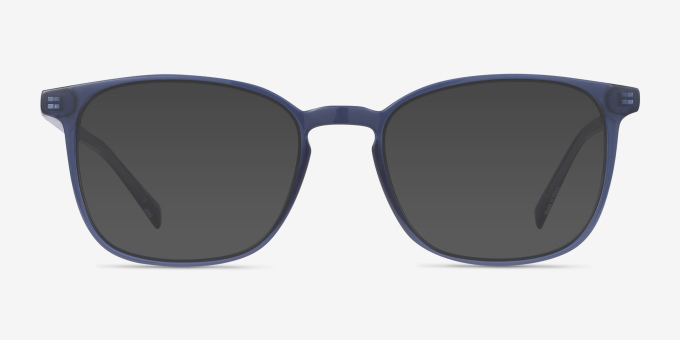 Eric Bleu PlastiqueMontures de lunettes de vue d'EyeBuyDirect, Avec des Verres Teintés