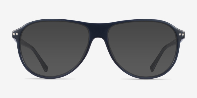 Falcon Bleu PlastiqueMontures de lunettes de vue d'EyeBuyDirect, Avec des Verres Teintés