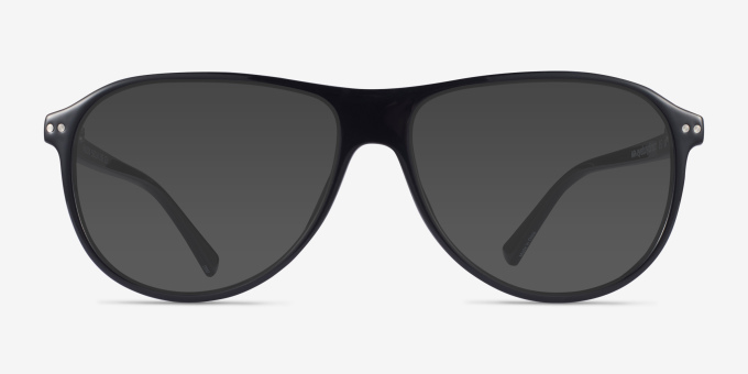 Falcon Noir PlastiqueMontures de lunettes de vue d'EyeBuyDirect, Avec des Verres Teintés