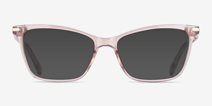 Farah Clear Brown PlasticEyeglass Frames from EyeBuyDirect, with Tinted Lenses