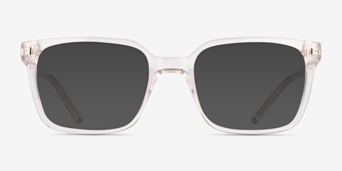 Franky Clear PlasticEyeglass Frames from EyeBuyDirect, with Tinted Lenses