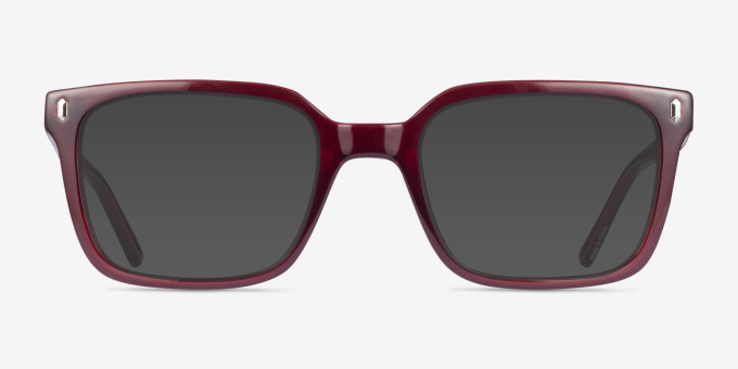Franky Crystal Burgundy PlasticEyeglass Frames from EyeBuyDirect, with Tinted Lenses