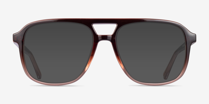 Gale Gradient Brown PlasticEyeglass Frames from EyeBuyDirect, with Tinted Lenses
