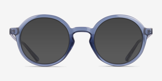Gusto Bleu PlastiqueMontures de lunettes de vue d'EyeBuyDirect, Avec des Verres Teintés