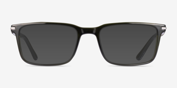 Ferguson Green PlasticEyeglass Frames from EyeBuyDirect, with Tinted Lenses