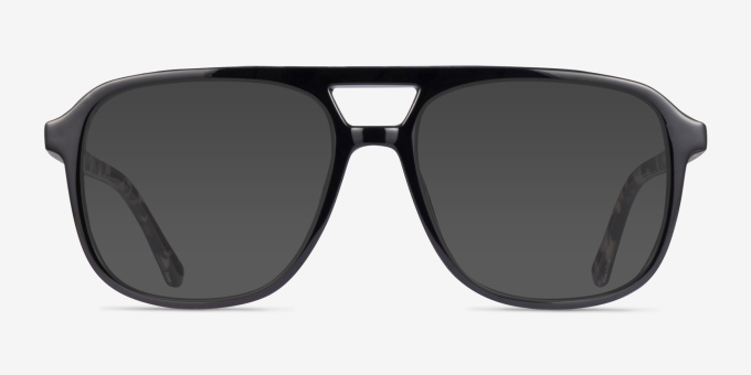 Gale Black PlasticEyeglass Frames from EyeBuyDirect, with Tinted Lenses