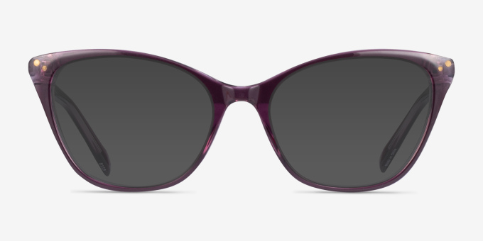 Harper Clear Purple AcetateEyeglass Frames from EyeBuyDirect, with Tinted Lenses