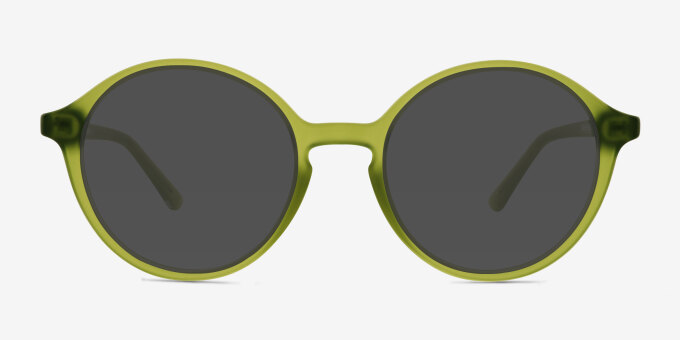 Alvin Clear Green PlasticEyeglass Frames from EyeBuyDirect, with Tinted Lenses