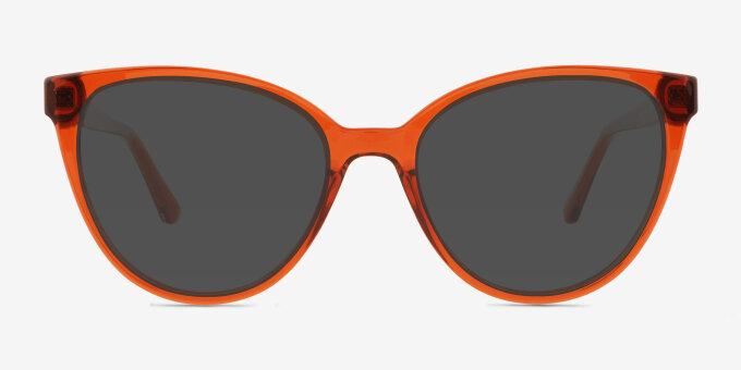 Amaya Clear Orange PlasticEyeglass Frames from EyeBuyDirect, with Tinted Lenses