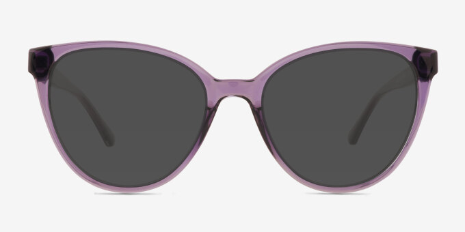 Amaya Clear Violet PlasticEyeglass Frames from EyeBuyDirect, with Tinted Lenses