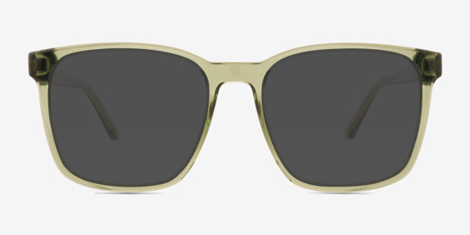 Anders Clear Green PlasticEyeglass Frames from EyeBuyDirect, with Tinted Lenses
