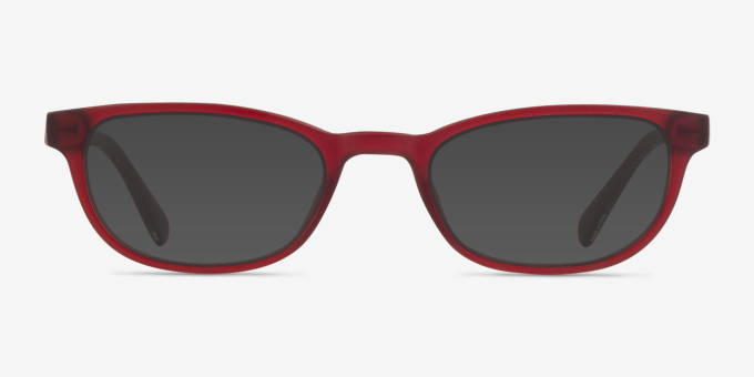 Arty Clear Red PlasticEyeglass Frames from EyeBuyDirect, with Tinted Lenses