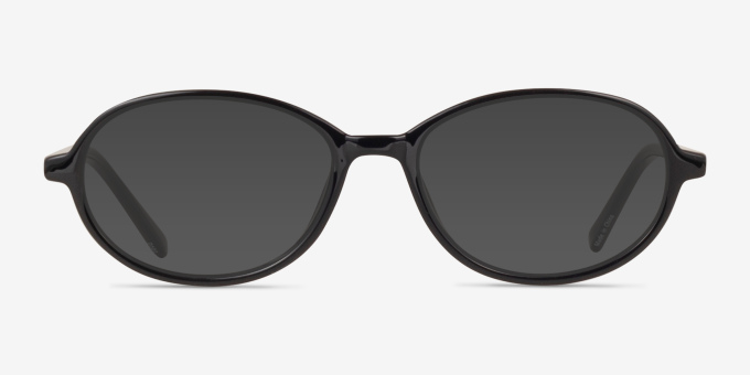 Aldis Black PlasticEyeglass Frames from EyeBuyDirect, with Tinted Lenses