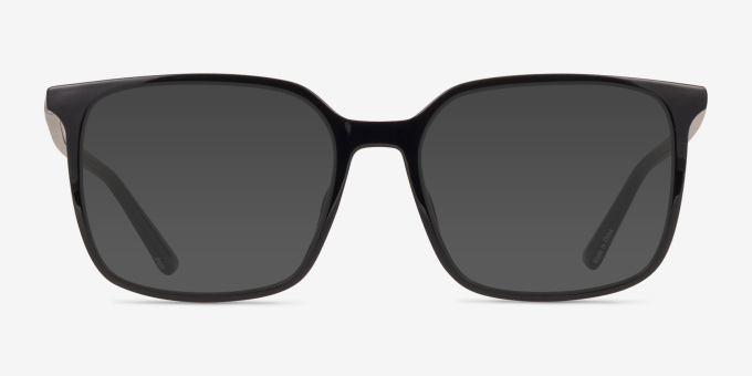 Bailey Black PlasticEyeglass Frames from EyeBuyDirect, with Tinted Lenses