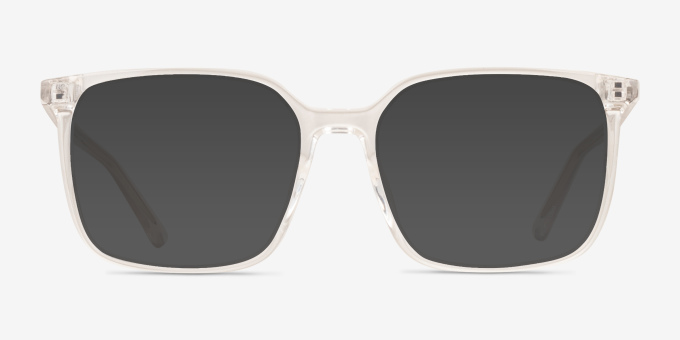 Bailey Clear PlasticEyeglass Frames from EyeBuyDirect, with Tinted Lenses