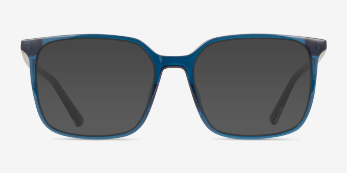 Bailey Clear Blue PlastiqueMontures de lunettes de vue d'EyeBuyDirect, Avec des Verres Teintés