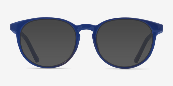 Bubbles Navy PlasticEyeglass Frames from EyeBuyDirect, with Tinted Lenses