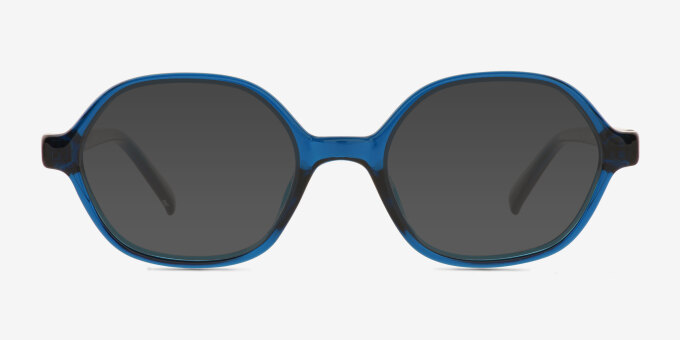 Bennie Navy PlasticEyeglass Frames from EyeBuyDirect, with Tinted Lenses