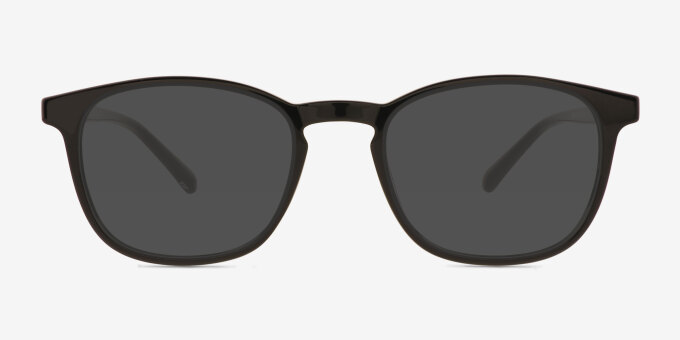 Blaire Black PlasticEyeglass Frames from EyeBuyDirect, with Tinted Lenses