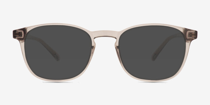 Blaire Clear Gray PlasticEyeglass Frames from EyeBuyDirect, with Tinted Lenses