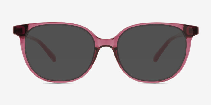 Braylin Clear Purple PlasticEyeglass Frames from EyeBuyDirect, with Tinted Lenses