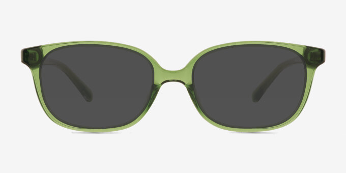 Ferb Clear Green PlasticEyeglass Frames from EyeBuyDirect, with Tinted Lenses
