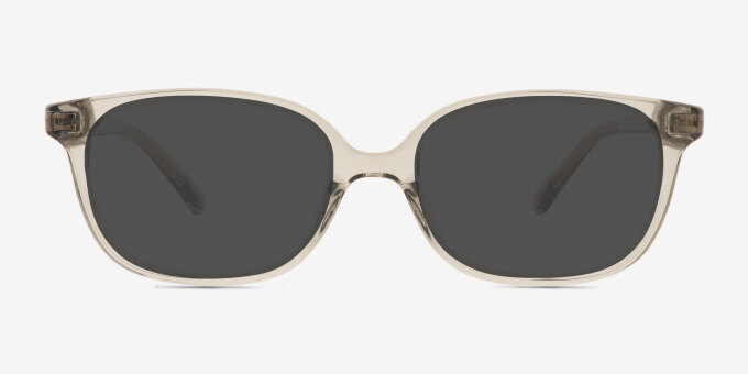 Ferb Clear Gray PlasticEyeglass Frames from EyeBuyDirect, with Tinted Lenses