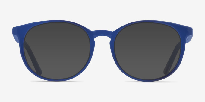Bubbles Blue PlasticEyeglass Frames from EyeBuyDirect, with Tinted Lenses