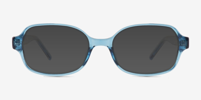 Cary Clear Blue PlastiqueMontures de lunettes de vue d'EyeBuyDirect, Avec des Verres Teintés