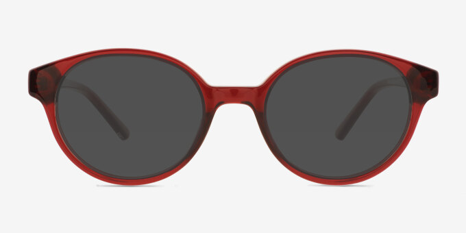 Eden Burgundy PlasticEyeglass Frames from EyeBuyDirect, with Tinted Lenses