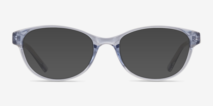 Alani Blue PlasticEyeglass Frames from EyeBuyDirect, with Tinted Lenses