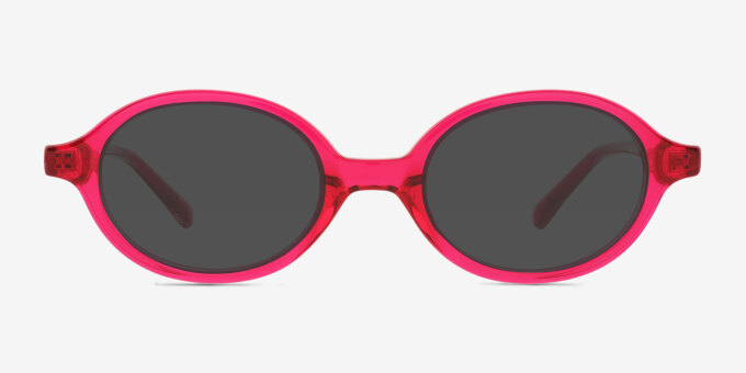 Ferris Clear Pink PlasticEyeglass Frames from EyeBuyDirect, with Tinted Lenses