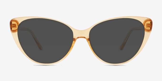Ida Clear Nude PlasticEyeglass Frames from EyeBuyDirect, with Tinted Lenses