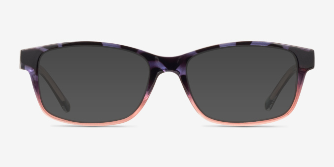 Haley Blue Pink PlasticEyeglass Frames from EyeBuyDirect, with Tinted Lenses